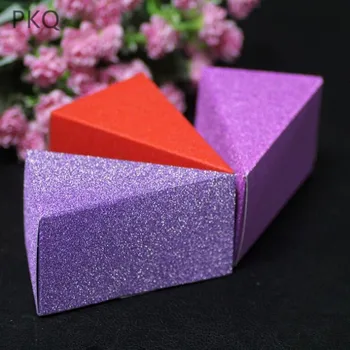 

100Pcs European Style Candy Boxes Creative Cake Shaped Wedding Box Kraft Paper Gift Box Party Present Packing Box 9.5x6x5.5cm