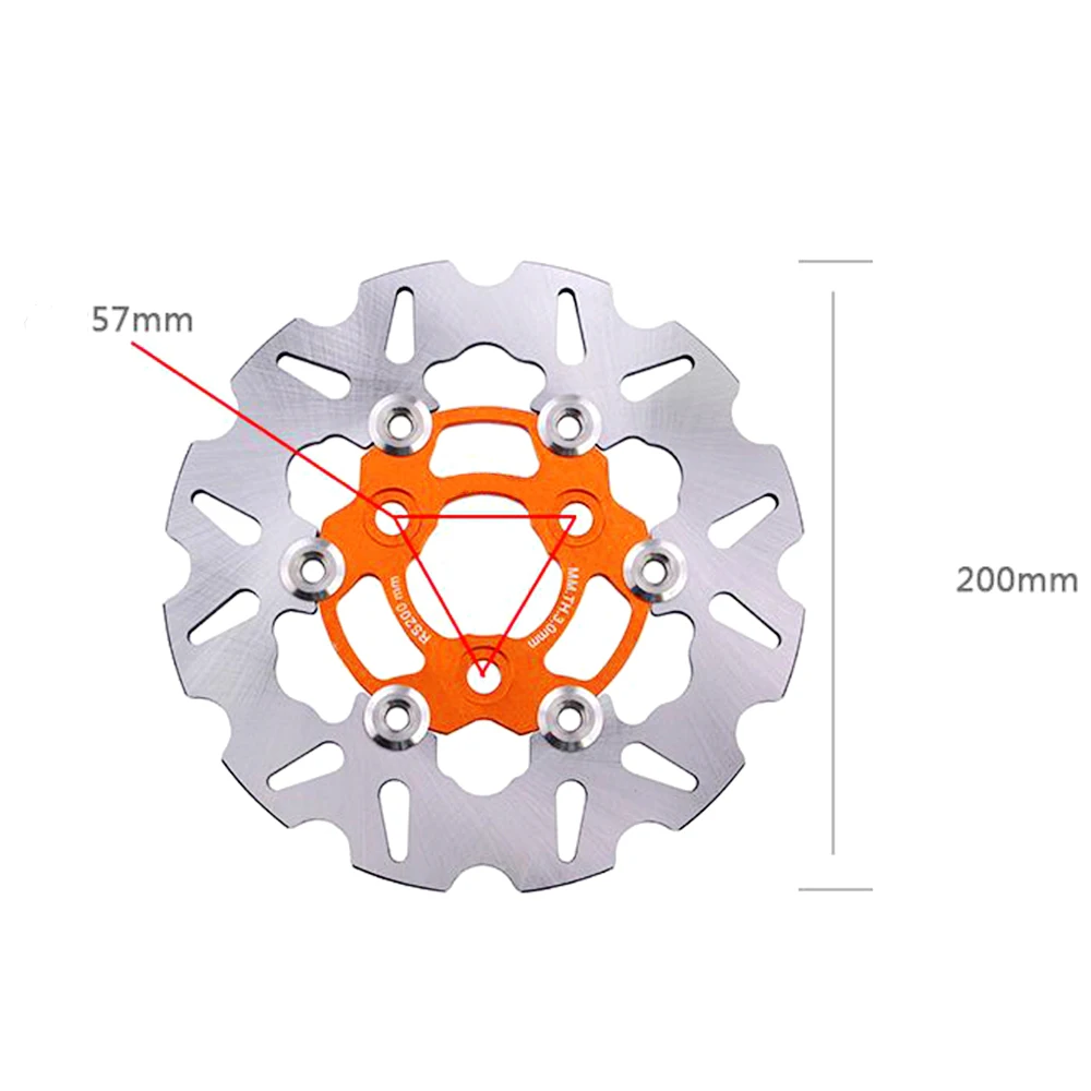 Мотоцикл дисковый тормозной диск с ЧПУ мотоцикл универсальный 200*57 мм 220*57 мм для Honda Yamaha мотоцикл модификация
