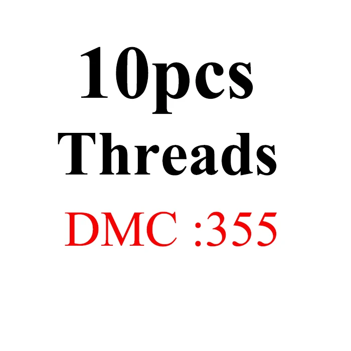 Oneroom, многоцветные DMC две этикетки нитки вышивки крестом Хлопок Шитье, моток пряжи вышивка нитки Набор для вышивания 6 - Цвет: 10pcs-DMC355