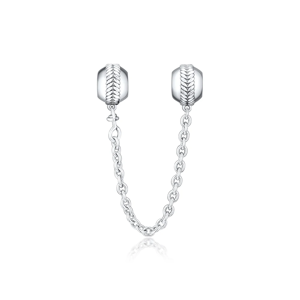 Бусины Подходят для браслетов Pandora Grains of Energy Safety Chain charms 100% 925 пробы серебряные