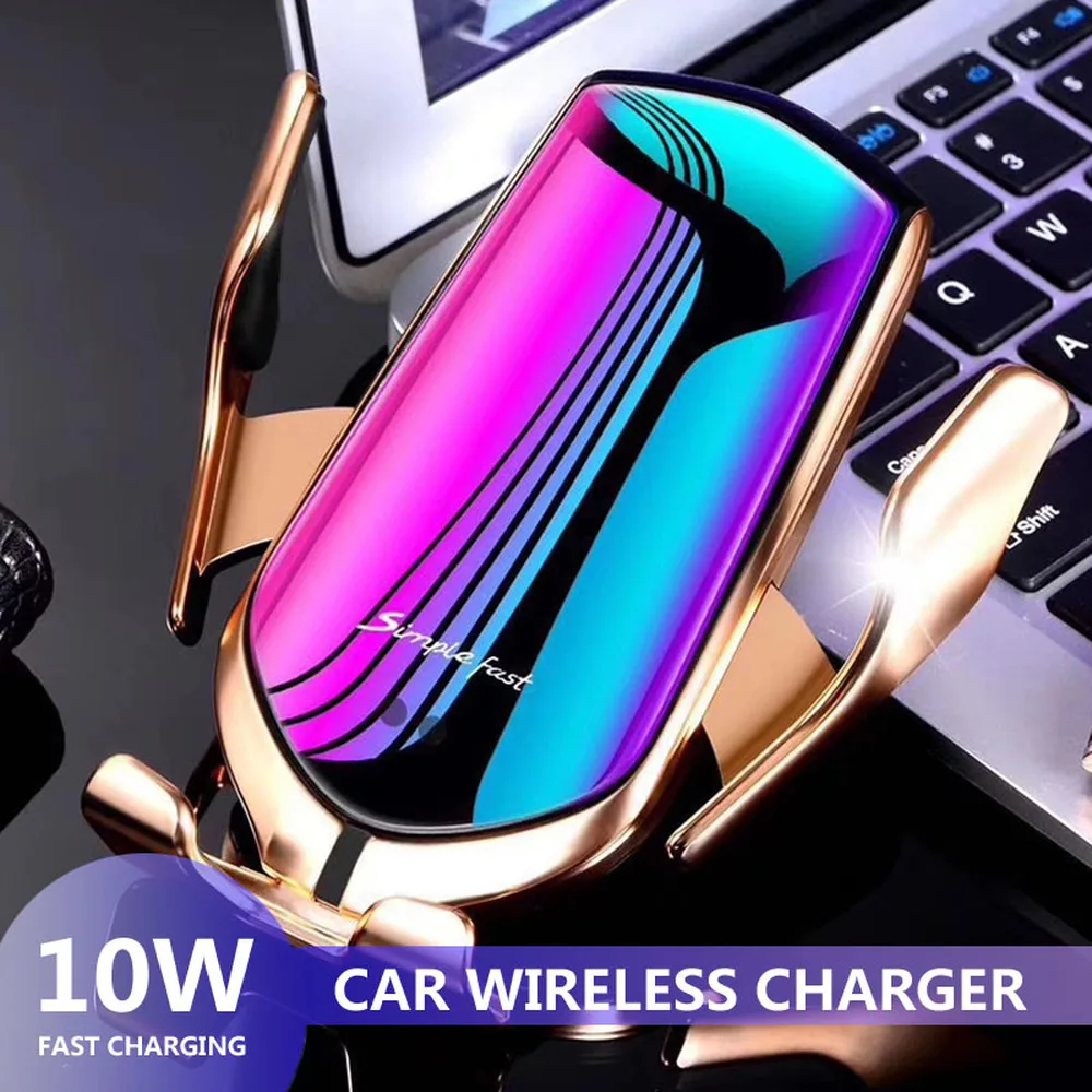 Automatic Clamping Wireless Car Charger Mount Infrared Sensor QI Induction Charging Holder For Google Nexus 4 5 6 Fast | Мобильные