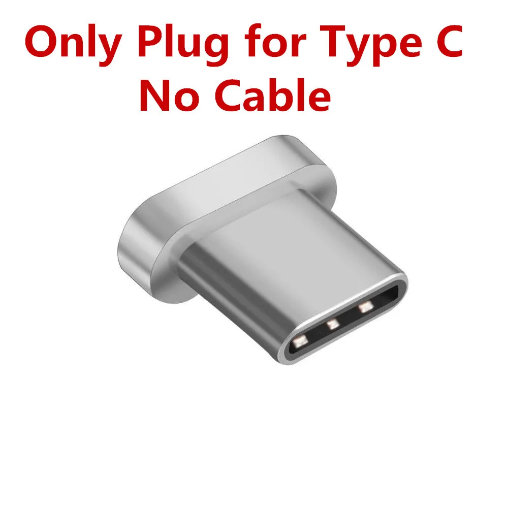 Магнитный кабель Micro usb type C 2 м для iPhone X XS XR 7 8 осветительный кабель 3A провод для быстрого заряда type-C Магнитный зарядный кабель для телефона - Тип штекера: Plug Only