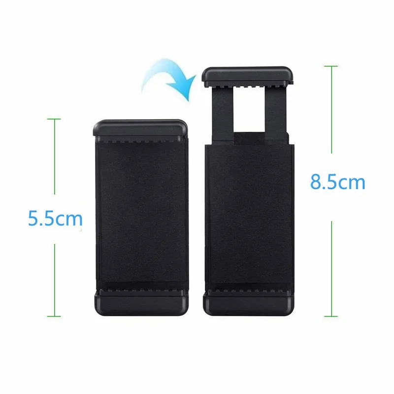 Universal Ponsel Tripod Mount Adaptor Ponsel Clipper Berdiri Vertikal 360 Derajat Adjustable Pemegang untuk iPhone 11 Samsung S10 S20