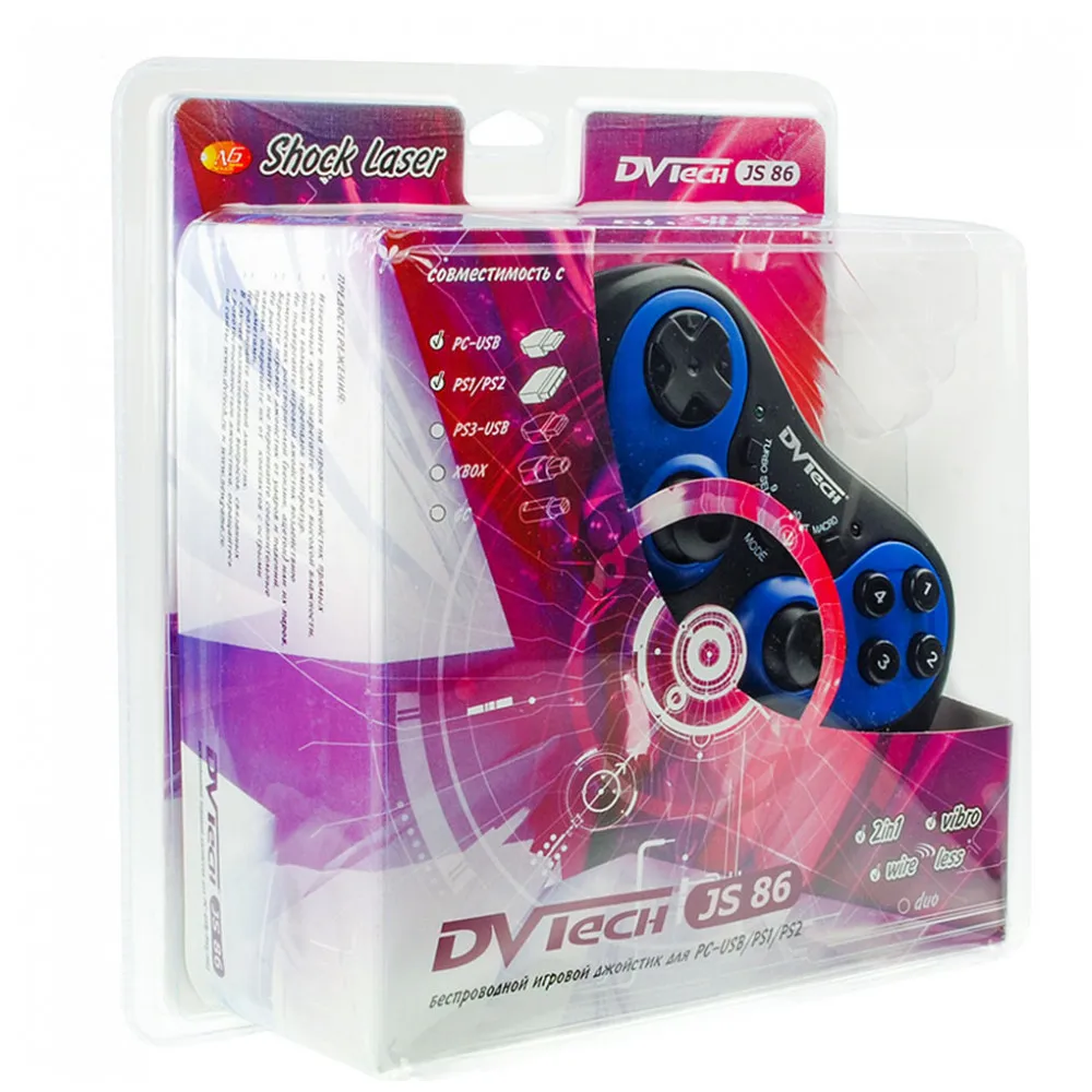 Джойстик PC/PS2 DVTech JS86 Shock Laser беспроводной