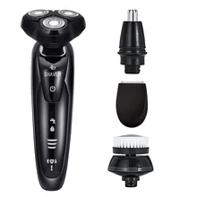 Rotary Male Electric Shaver Wet Dry Electric Razor for Men Rechargeable Beard Shaving Machine Face Shaver Home Travel Sarmocare