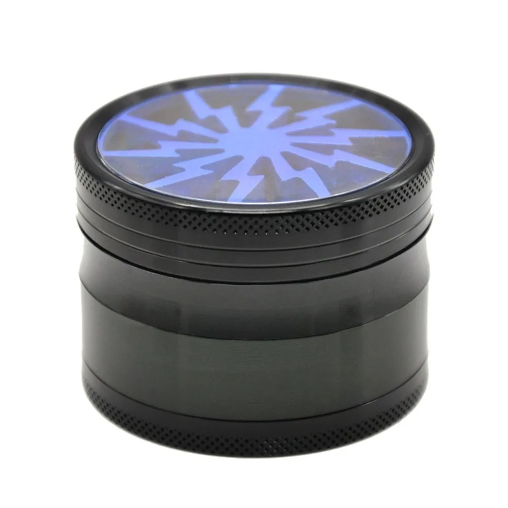 Прозрачный открытый Skylight Lightning Smoker диаметр 63 мм Четырехслойный алюминиевый сплав курильщик десять зуб шлифовальный станок