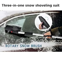 3 in 1 Snow Shovel Set Collapsible Snow Brush Scraper Winter Snow Removal Kit Car Ice