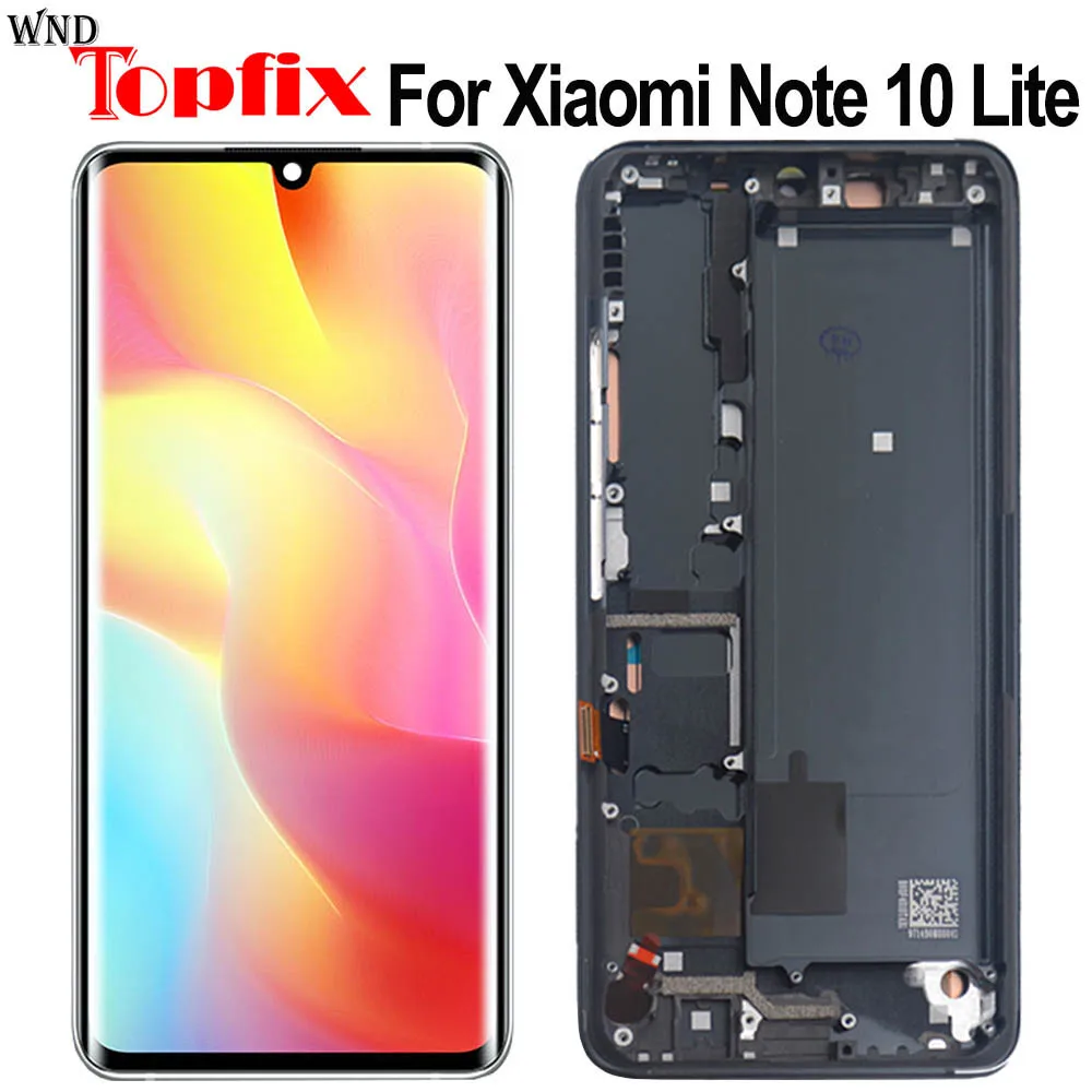 AMOLED экран для Xiaomi Mi Note 10 Lite оригинальный ЖК-дисплей + сенсорный M2002F4LG Lcd | Мобильные