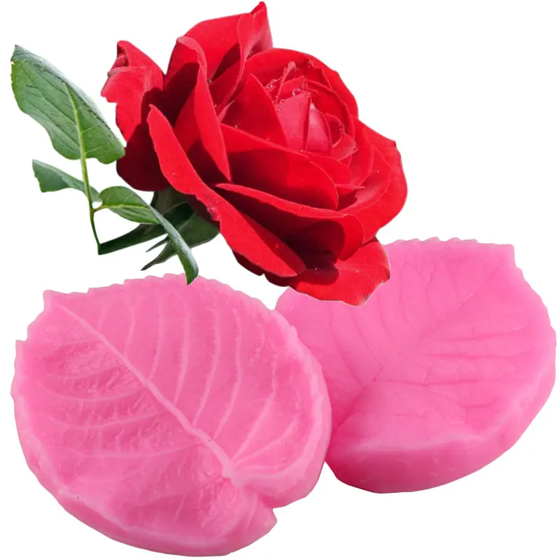 Листья розы силиконовые формы лепестки цветов шоколадные конфеты форма для полимерной глины кекс Топпер инструменты для украшения тортов из мастики - Цвет: CD196