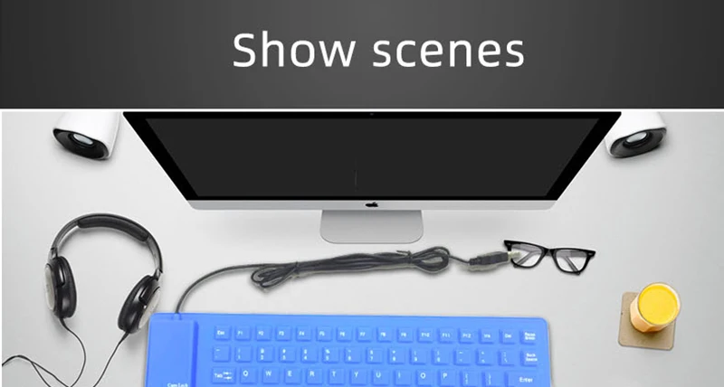 disour teclas de silicone dobrável teclado para pc notebook tablet portátil flexível portátil dobrável gaming wired keyboard mini usb