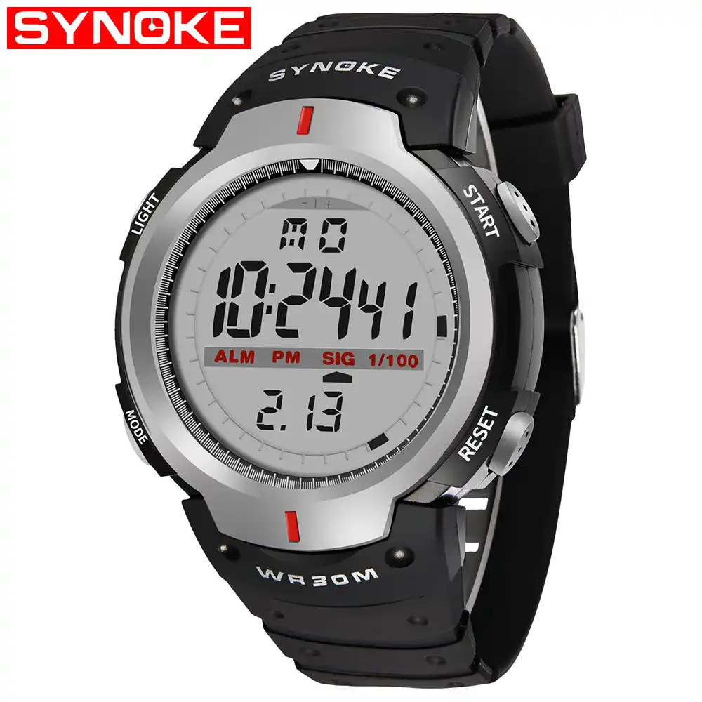digital watch with stopwatch