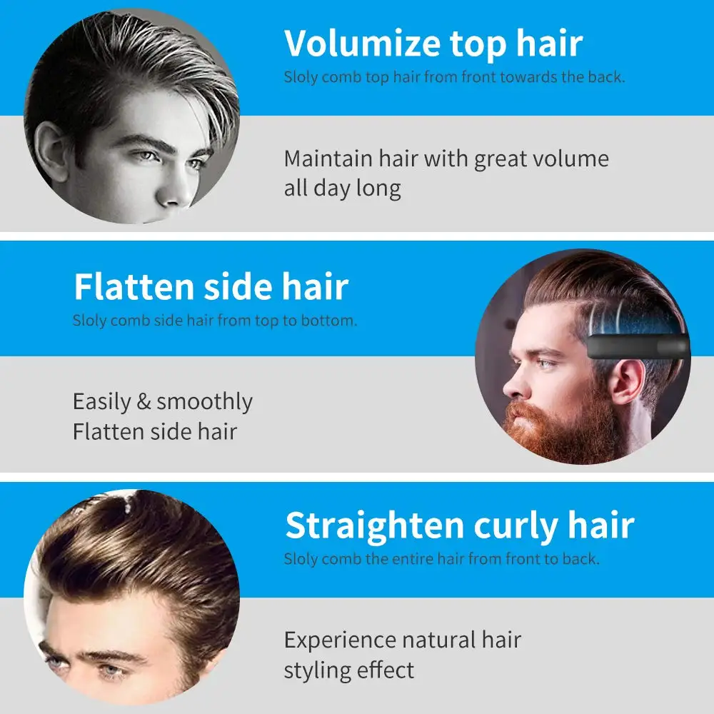 Электрическая щетка для волос, профессиональная расческа для мужчин и женщин, быстрый выпрямитель для волос, щетка, выпрямитель для бороды, расческа для волос