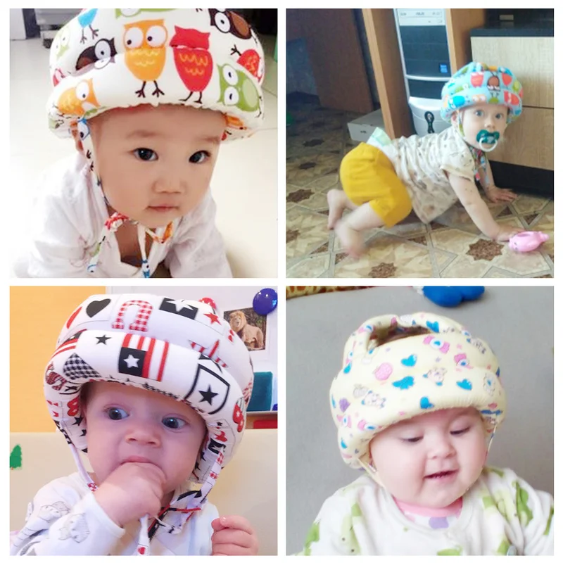 Baby Toddler Cap Anti-collision Protective Hat Baby Safety Helmet Soft Comfortable Head Security&Protection Adjustable Kid Cap