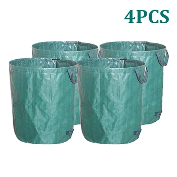 

Green Large Capacity Garden Waste Bag Heavy Duty Reusable Waterproof PP Yard Leaf Grass Container Storage Bag 272L /72 Gallons