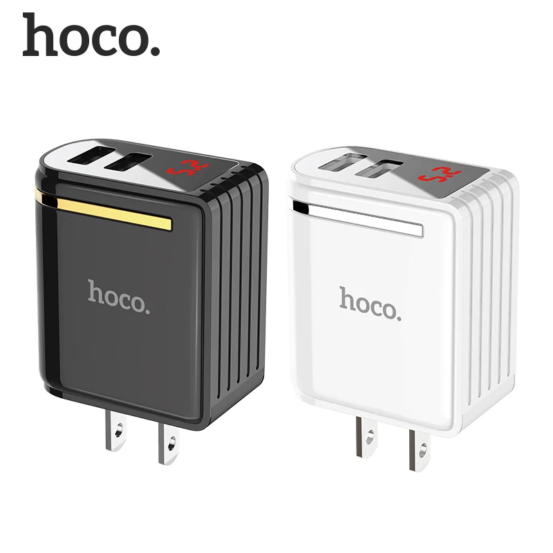 HOCO C39 10 шт./лот 5 в 2.4A USB зарядное устройство для iPhone 11 Xs Max США вилка настенное зарядное устройство адаптер для samsung Xiaomi huawei