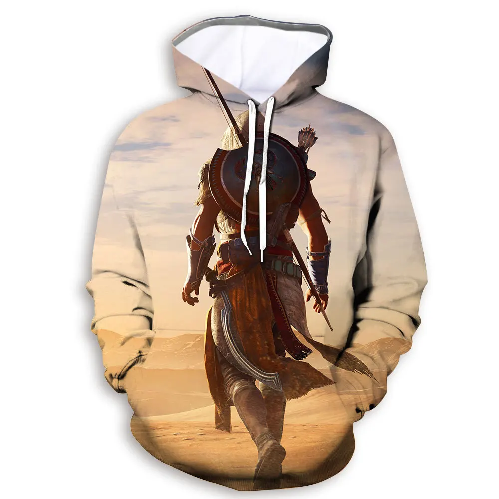 Серия Assassin's Creed, 3D принт, с капюшоном, мужская, повседневная, Молодежная, уличная, хлопок, хип-хоп, высокая, уличная, толстовка, модное пальто, спортивная одежда - Цвет: 002