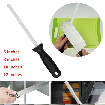 

Professional Knife Sharpener For Kitchen Accessories Durable Ceramic Sharpening Rod 155mm/205mm/255mm/305mm Kitchen Tools
