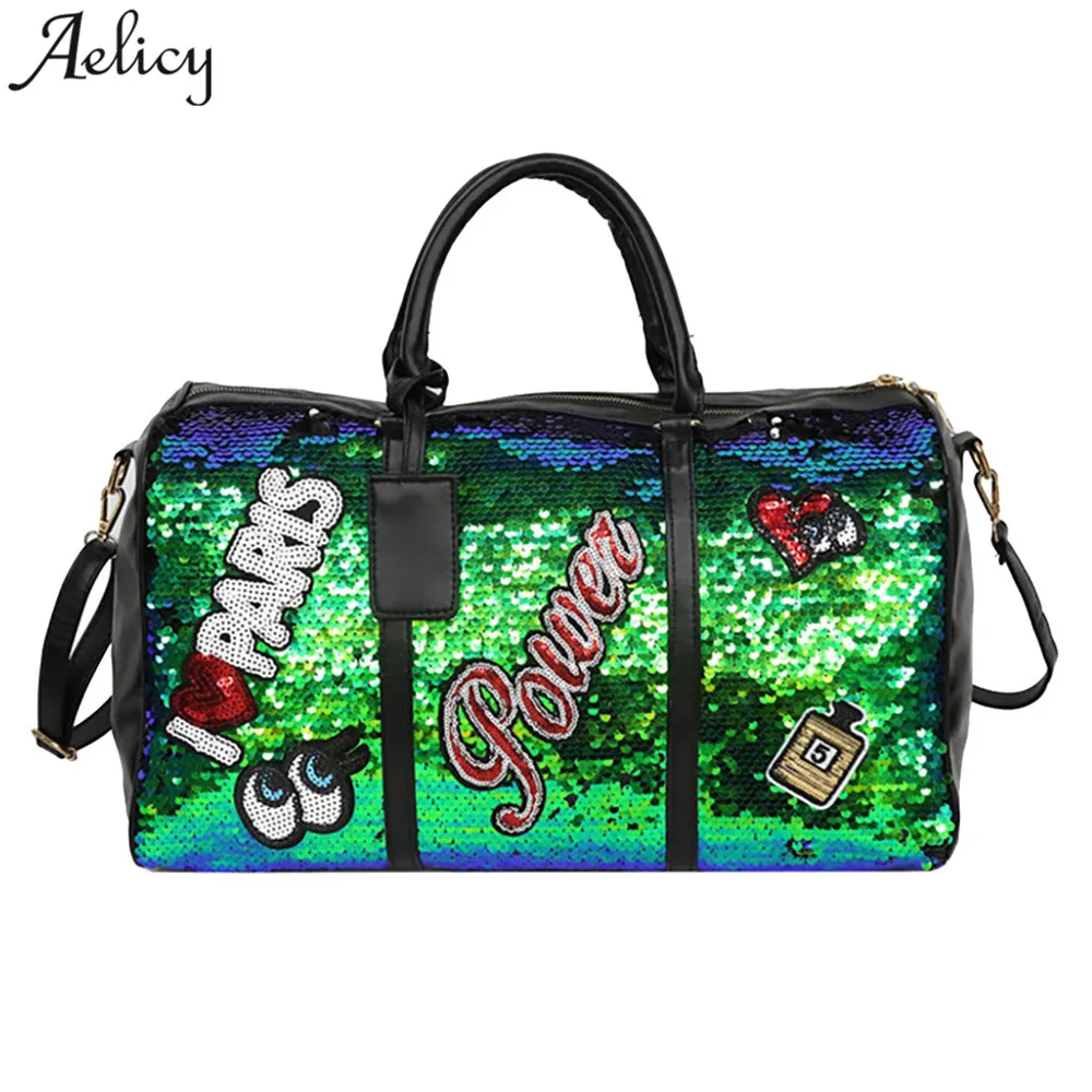 Aelicy сумки для Для женщин 2019 модные блестящие багажа из искусственной кожи