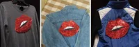 Large Sequin Lip Patch Iron-On for Clothing - Embroidery Applique - Image 6