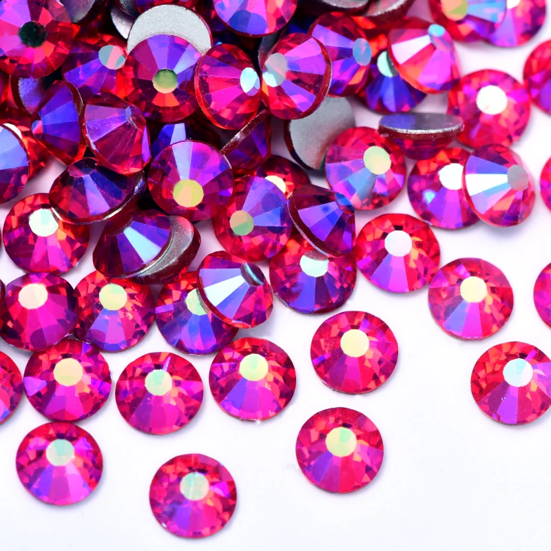 Nail Art Rhinestones 1440Pcs SS3-SS30 Crystal AB Non Hotfix Rhinestone FlatBack Glitter For DIY Nail Arts Y2801