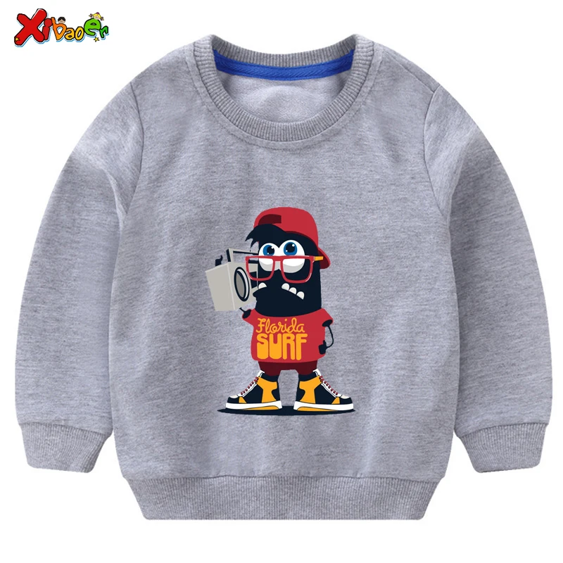kids sweatshirts Крутые Детские свитшоты для мальчиков с принтом; Новинка года; Детский свитер; сезон весна-осень; милый детский свитер с длинными рукавами для мальчиков и девочек - Цвет: kids sweatshirts