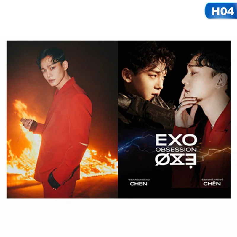 4 1 шт. EXO альбом OBSESSION мини дневник записная книжка канцелярская книга блокнот s Пишущие принадлежности вентилятор подарок - Цвет: 4