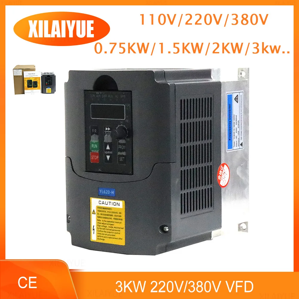 Inverter Vfd A Frequenza Variabile 3Kw 220V/ 380V Ac Per Mandrino 3.0Kw 3000W Vfd Per Driver Cnc