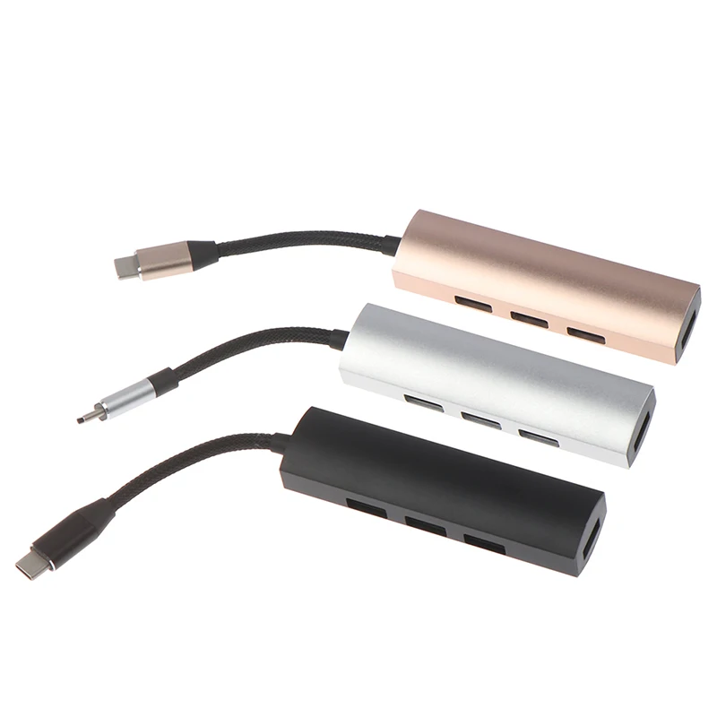USB3.1 концентратор TYPE-C до 4-Порты и разъёмы удлинитель зарядное устройство внешний