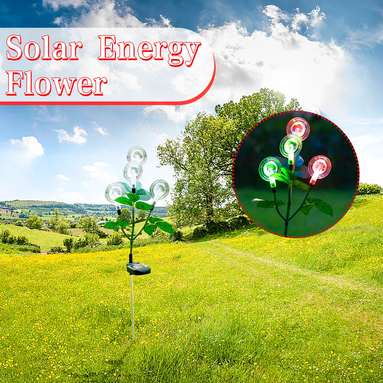 Garden Solar Lollipop Light LED 4 Led Color Changing Lawn Decoration Outdoor tuin decoratie outdoor | Дом и сад