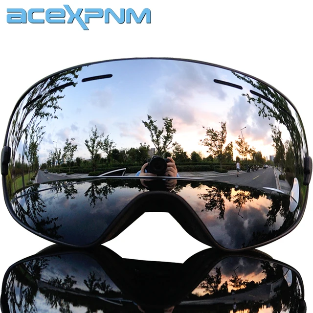 US $18.25 2019 Brand Ski Goggles Double Layers UV400 Antifog Big Ski Mask Glasses Skiing Men Women Snow Snow