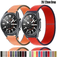

20/22mm Band For Samsung Galaxy Watch 4/classic active 2 Gear S3 Frontier Nylon correa Bracelet Huawei watch GT 2 2e pro strap