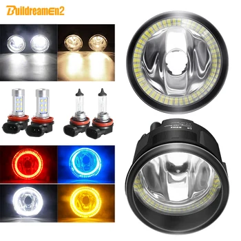 

Angel Eye Fog Light Assembly H11 Car Front Bumper Fog Lamp with Halo Ring DRL For Nissan X-Trail Tiida Juke Patrol Cube NV200