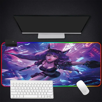 

RGB Mouse Pad Large Gaming Luminous Waterproof Non-slip Rubber Desk Mat Punk Anime Mousepad Computer Laptop Keyboard Desk Pad