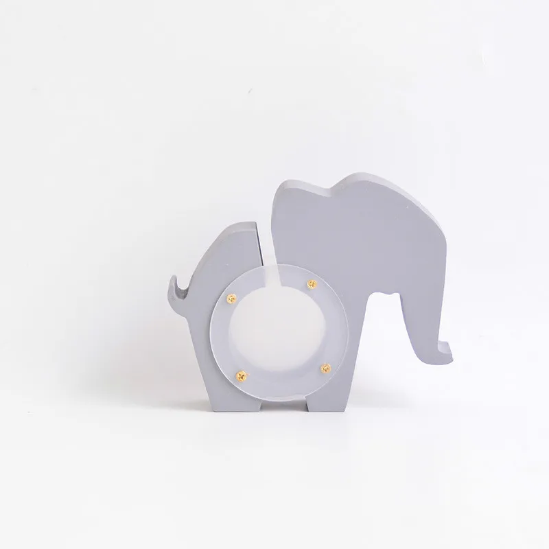 Gray elephant Мультяшные животные слон копилки Деревянный Копилка для денег для детей Спальня ДЕТСКИЙ Декор для дома детский подарок на день рождения - Цвет: Gray elephant