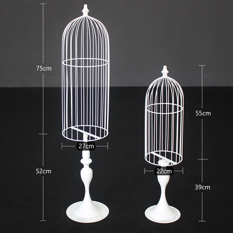 JAROWN New European Style Wrought Iron Bird Cage Floral Flower Arrangement Wedding Props Decoration Home Garden Decoration (121)