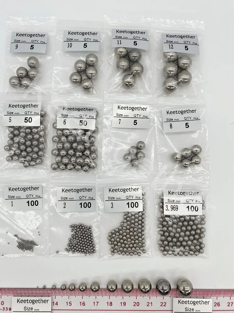 KEETOGETHER Precision Bearing Ball 304 Stainless Steel Smooth Ball Diameter 1-12mm For Bearings/DIY Repair/Outdoor Hunting ball bearings mini ball bearing stainless steel balls steel balls