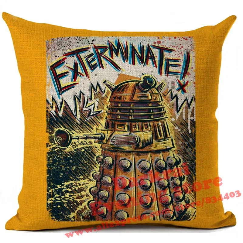 Наволочка для подушек Doctor Who Tardis Exterminate с принтом, подушки для дома, декор для гостиной, дивана, декоративная наволочка - Цвет: 18
