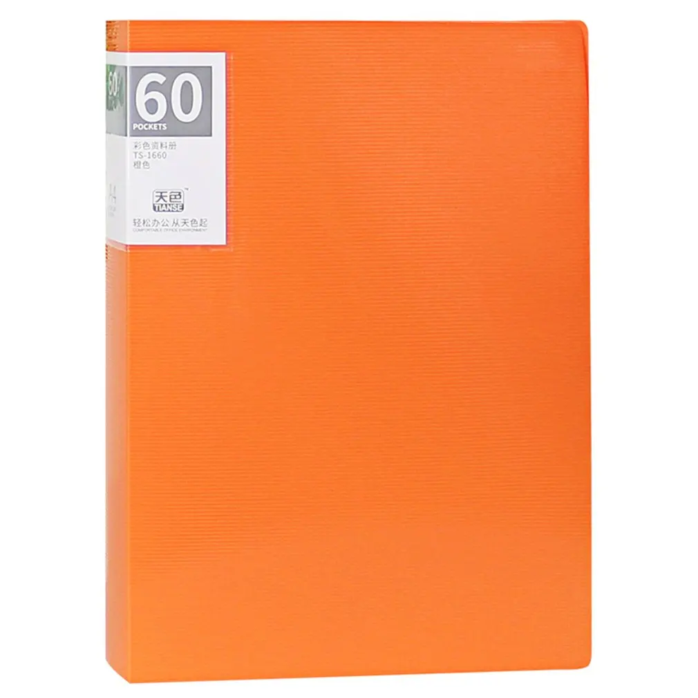 

TIANSE Multilayer File Folder A4 Insert Loose Leaf Book Student Information Sheet Music Folder Data Book 60 Pages