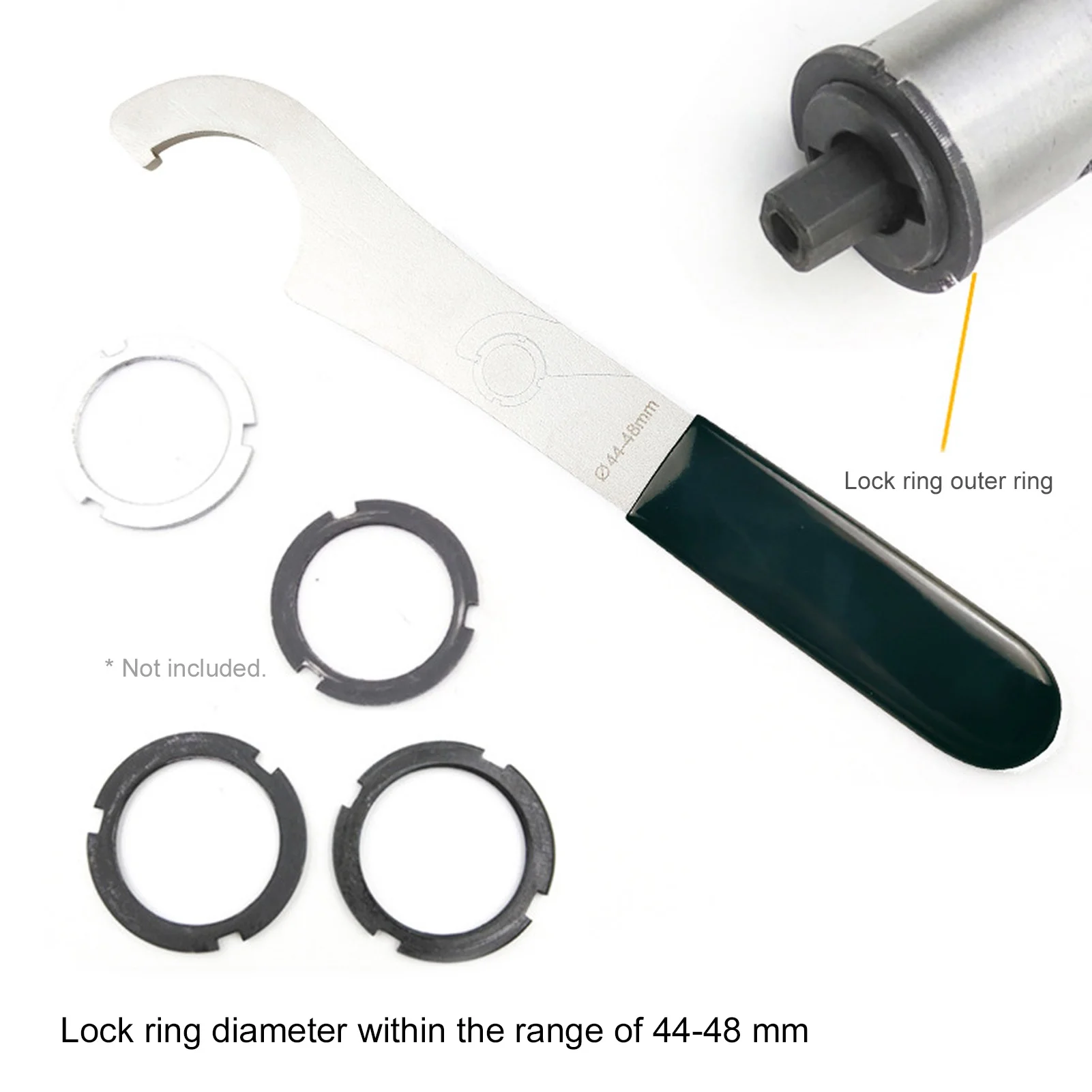 Bicycle Fixed Gear Bike Bottom Bracket Tail Lock Ring Hook Wrench Repair Kit UK 