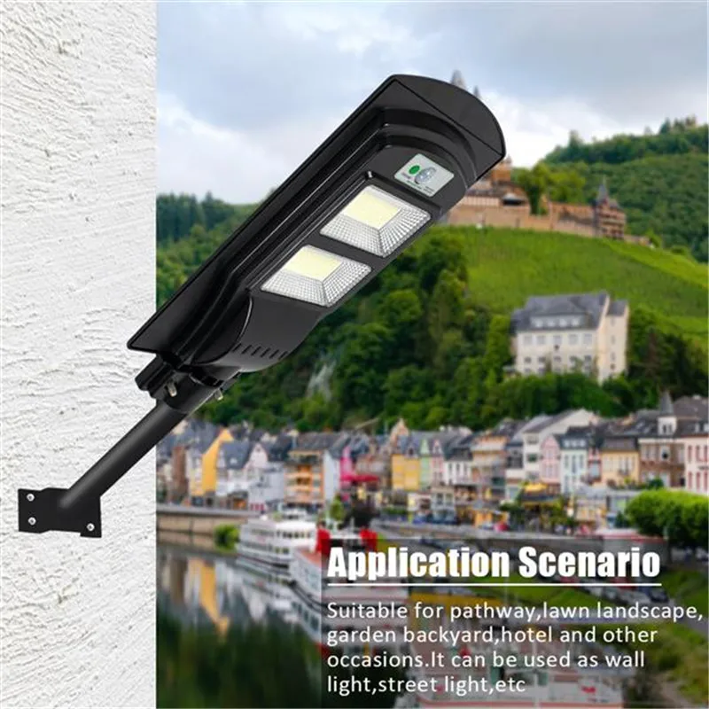 

480W 300LED Solar Outdoor Street Lamp 45000LM (Optically Controlled Radar External Sensor) with Remote Control 5cm Caliber Minim
