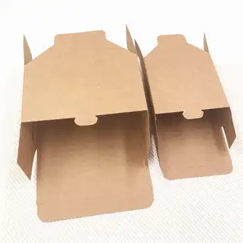 

12pcs/Lot Retro Vintage Two Size Brown Kraft Paper Boxes For Children's Day Kids Little Toys Packaging Favor DIY Container Boxes