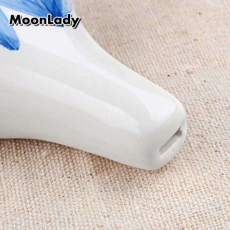  2 Colors Ocarina 6 Hole Painting Small Ocarina Alto C Tone Beginner Ocarina Tourist Souvenir Teachi - 4000402184437