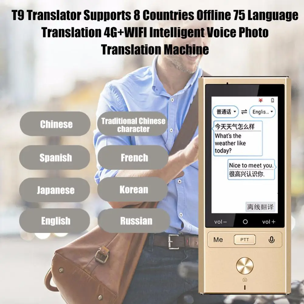 T6 умный переводчик, интеллектуальный переводчик, поддержка многоязычных 4G/3g сетей, отличная точность, переводчик для обучения