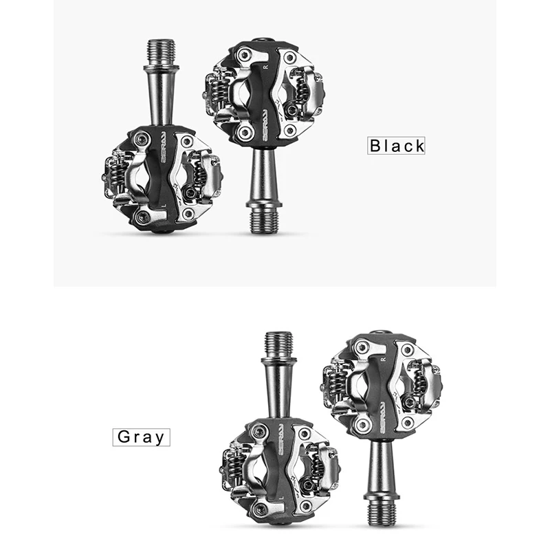 Price ZERAY MTB Mountain Bike Self locking Pedals Cycling Clipless Pedals Aluminum Alloy SPD CR MO Pedals Bicycle Accessories 2 Colors