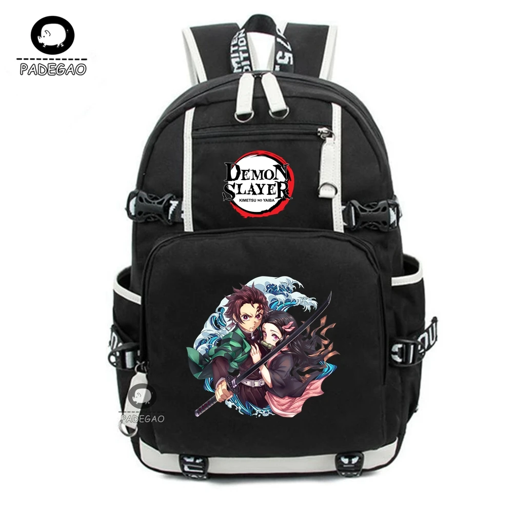 

27 Style Demon Slayer: Kimetsu no Yaiba Backpack Anime Bookbag Nylon School Bags Large Travel Backpack Unisex Laptop Backpack