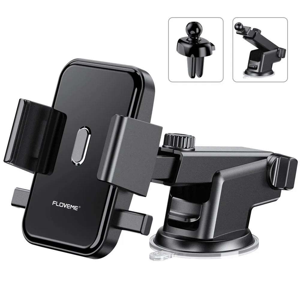 2 in 1 Holder RAXFLY Роскошные автомобильный держатель телефона для iPhone X XS лобовое стекло телефон стенд Автомобильный держатель держа - Цвет: 2 in 1 Holder