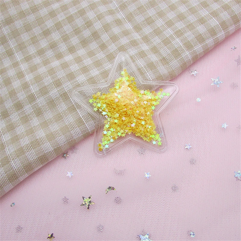 Yellow stars 2-15 шт прозрачный плавучий песок блестки звезды аппликации DIY ремесло поставки дети шпилька аксессуары материал украшения - Color: Yellow stars