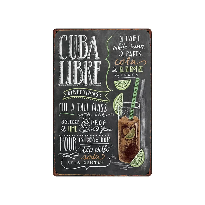 Drinking Kitchen Sign Coffee Metal Plate Wall Pub Restaurant Coffee Home Art Decor Vintage Iron Poster Cuadros SA-6542