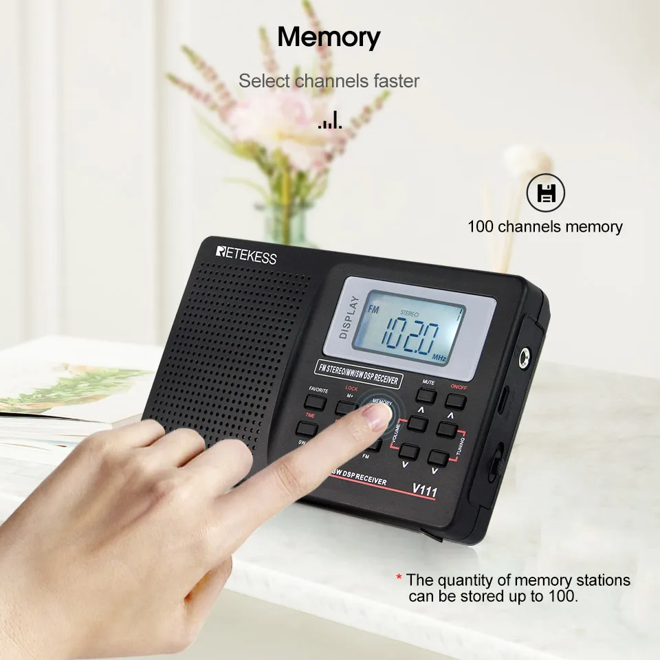 F9201, FM Estéreo, MW, SW, DSP, Receptor