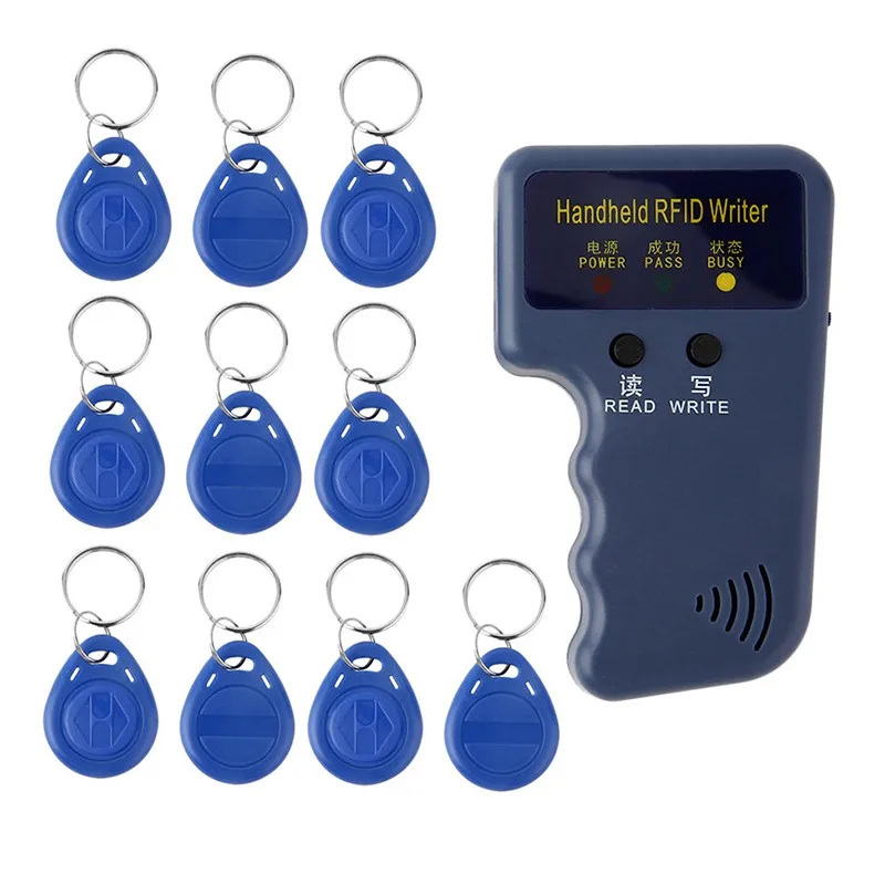 Ручной 125 кГц RFID Копир Писатель ридеры Дубликатор с 10 шт. ID метки